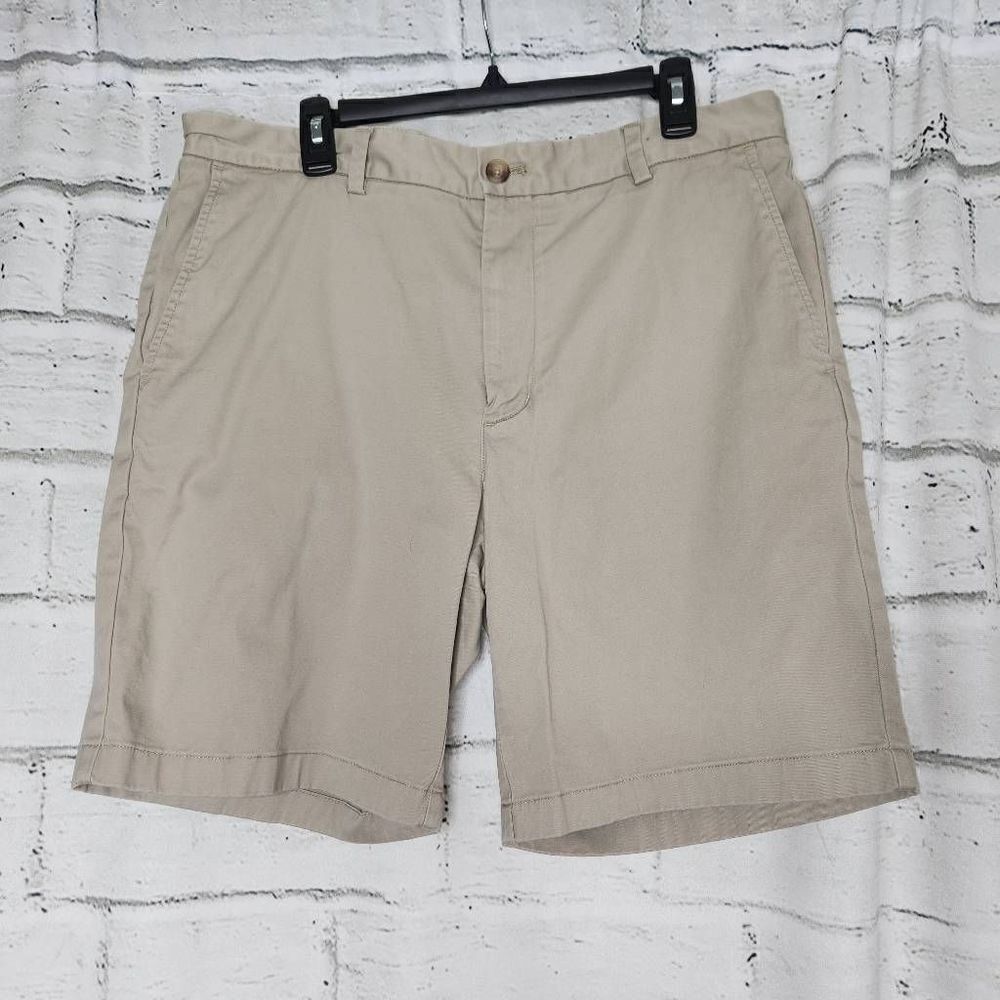 Vineyard Vines 9 Inch Stretch Breaker Shorts Mens Size 36 Khaki Casual Comfort